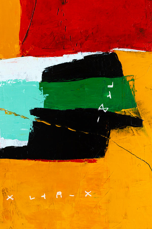 Modern Abstract Expressionist Original Painting, Contemporary Canvas Wall Art in Orange Color | Nabi (36"x36")