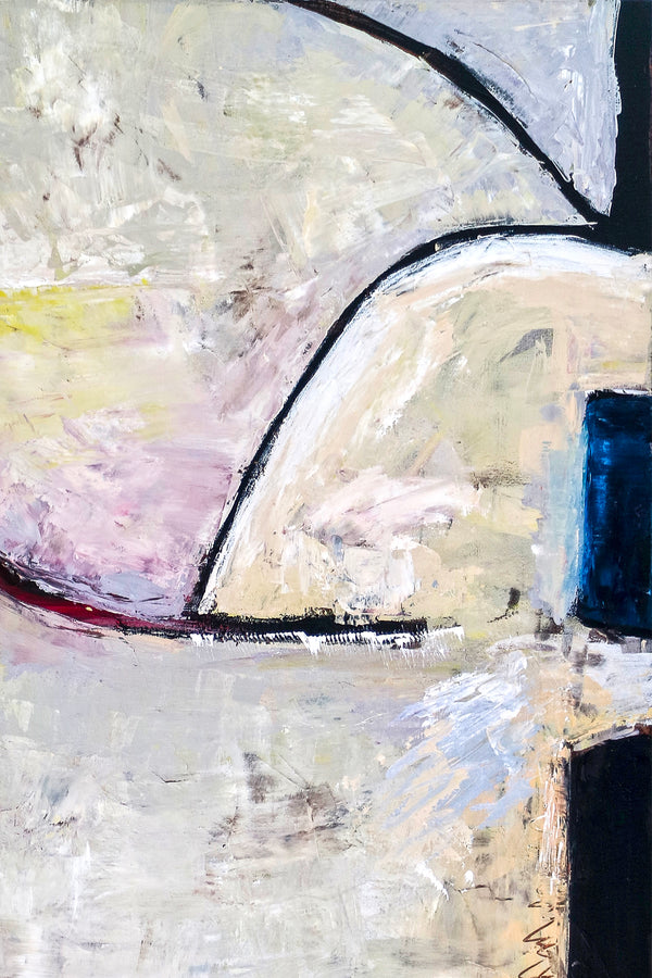 Playful Comfort through Abstract in Modern Original Acrylic Painting, Large Expressionism Canvas Wall Art | No 6