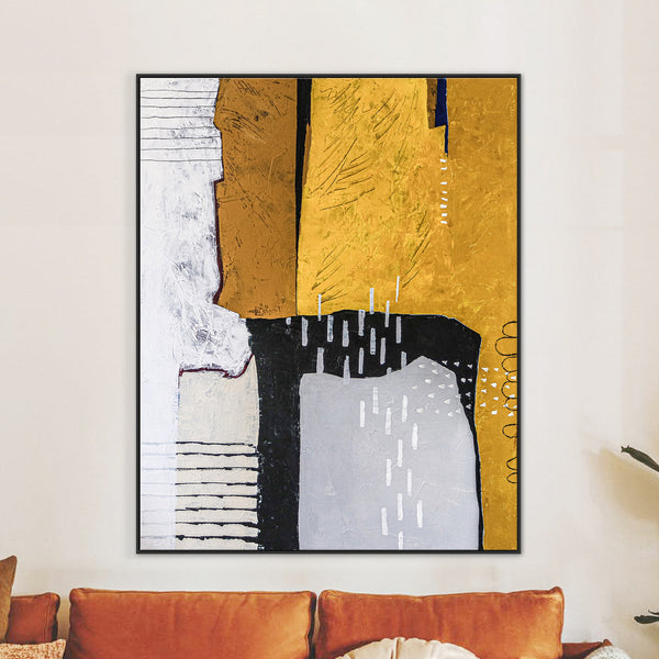 Pure Essence in Large Abstract Original Acrylic Painting, Modern Canvas Wall Art | Non being (Vertical Ver.)