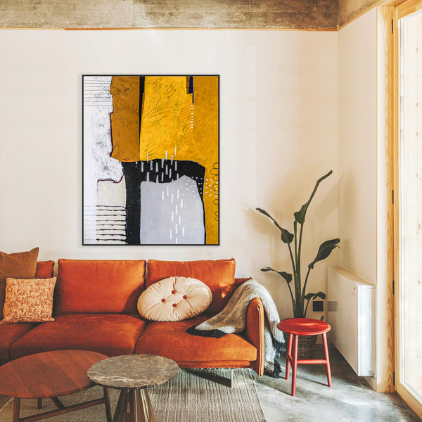 Pure Essence in Large Abstract Original Acrylic Painting, Modern Canvas Wall Art | Non being (Vertical Ver.)