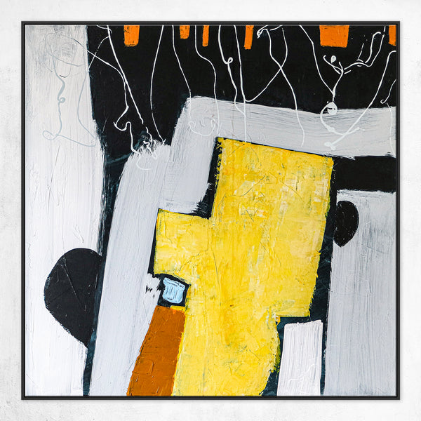 Playful Large Original Abstract Painting in Acrylic, Modern Canvas Wall Art of Childhood Memories | Nostalgia