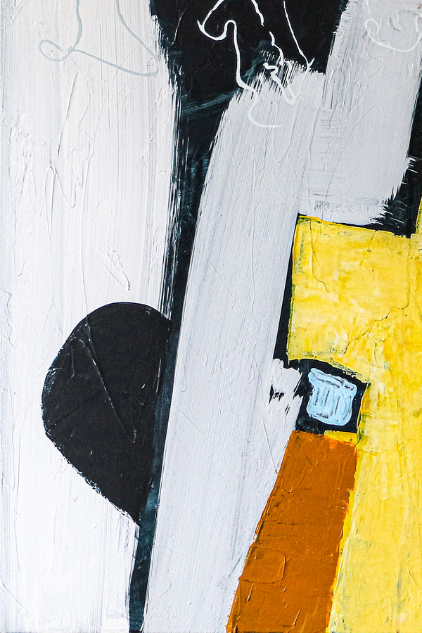 Playful Large Original Abstract Painting in Acrylic, Modern Canvas Wall Art of Childhood Memories | Nostalgia