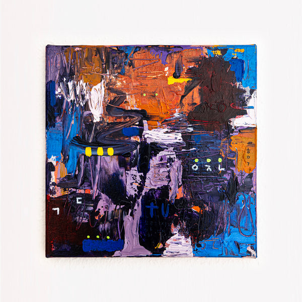 Abstract Painting Original, Expressionism in Modern Abstract Wall Art | O-tu II (12"x12")