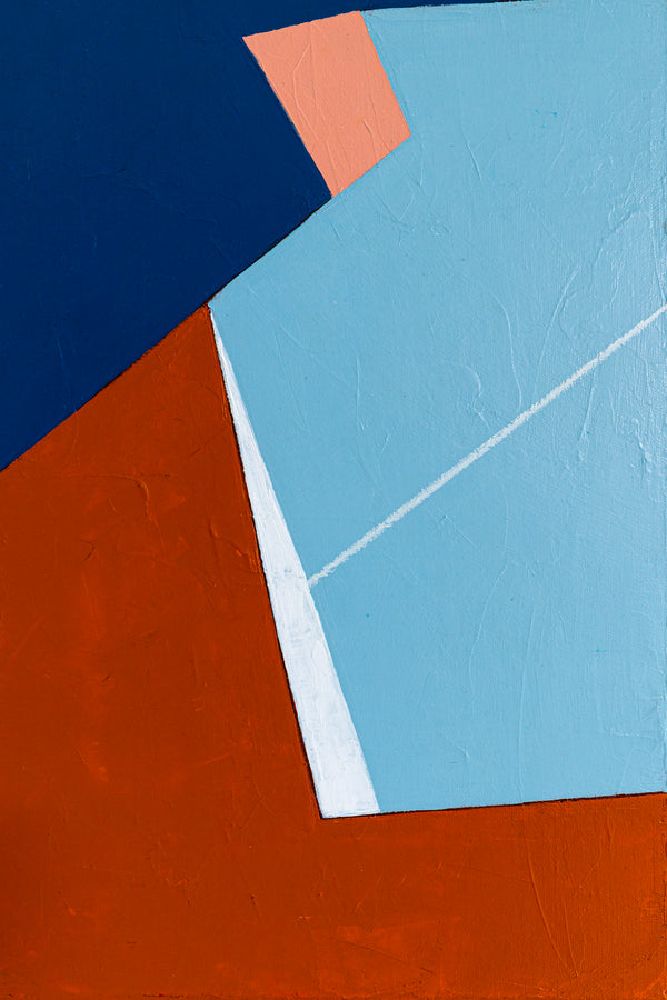 Geometric Large Original Abstract Colorful Painting in Acrylic, Acrylic Modern Contemporary Canvas Wall Art | OU