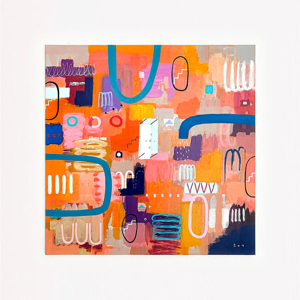 Abstract Painting Original, Expressionism in Modern Abstract Wall Art | Occasio (40"x40")