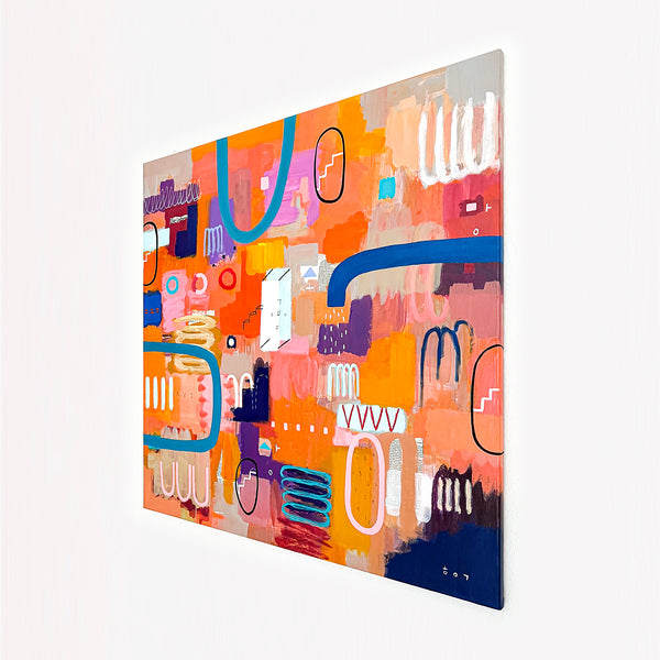 Abstract Painting Original, Expressionism in Modern Abstract Wall Art | Occasio (40"x40")