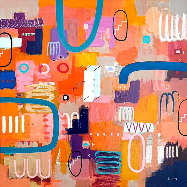 Abstract Painting Original, Expressionism in Modern Abstract Wall Art | Occasio (40"x40")