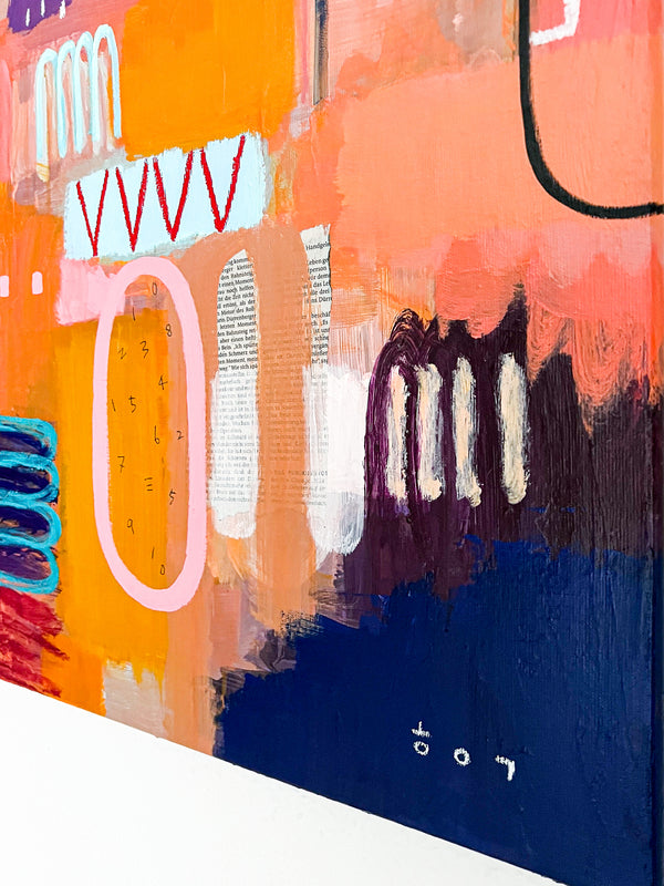 Abstract Painting Original, Expressionism in Modern Abstract Wall Art | Occasio (40"x40")