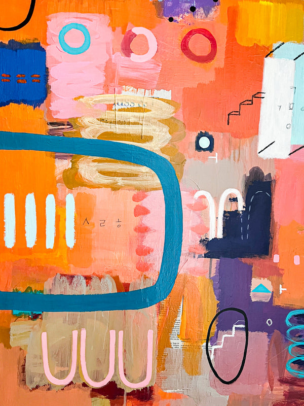 Abstract Painting Original, Expressionism in Modern Abstract Wall Art | Occasio (40"x40")