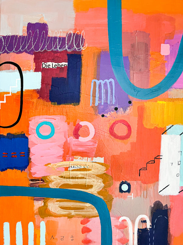 Abstract Painting Original, Expressionism in Modern Abstract Wall Art | Occasio (40"x40")