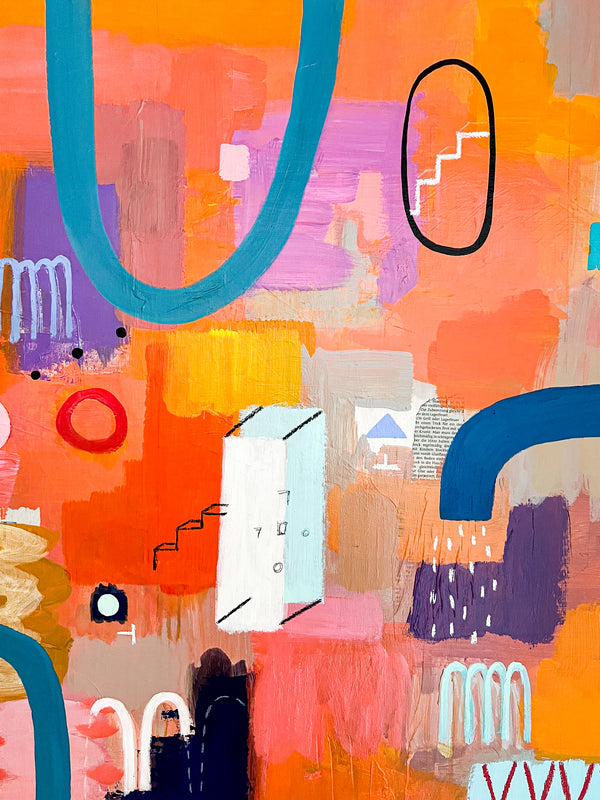 Abstract Painting Original, Expressionism in Modern Abstract Wall Art | Occasio (40"x40")