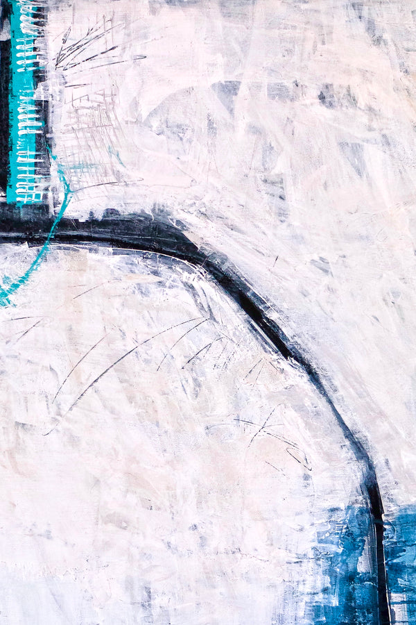 Minimalist Original Abstract Acrylic Painting, Expressionist Contemporary Modern Large Canvas Wall Art | Old modern