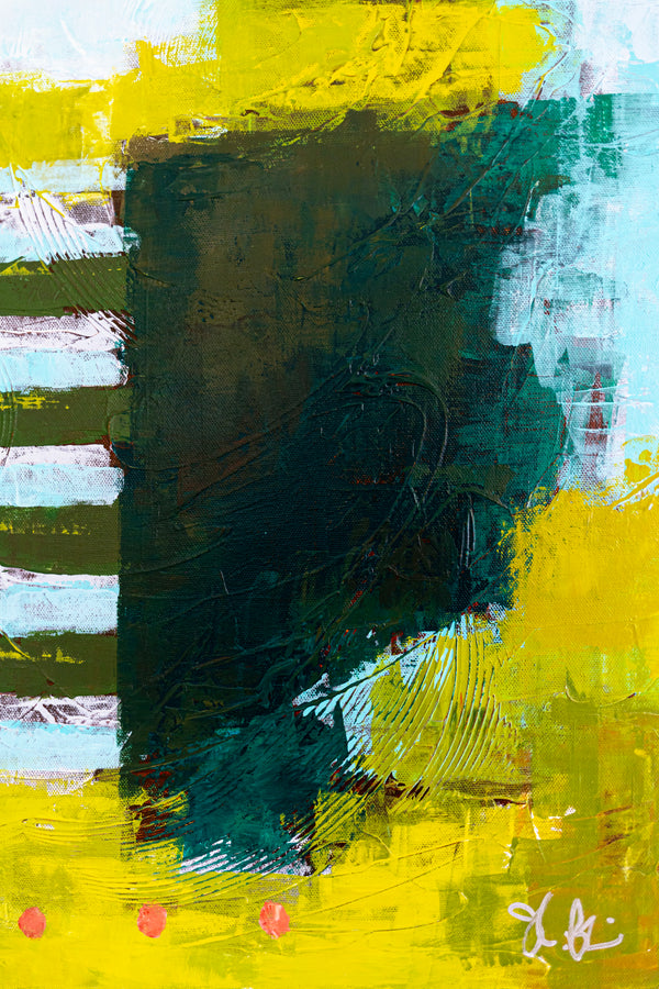 Contemporary Original Abstract Green Painting in Acrylic, Peaceful Modern Large Canvas Wall Art | Olive