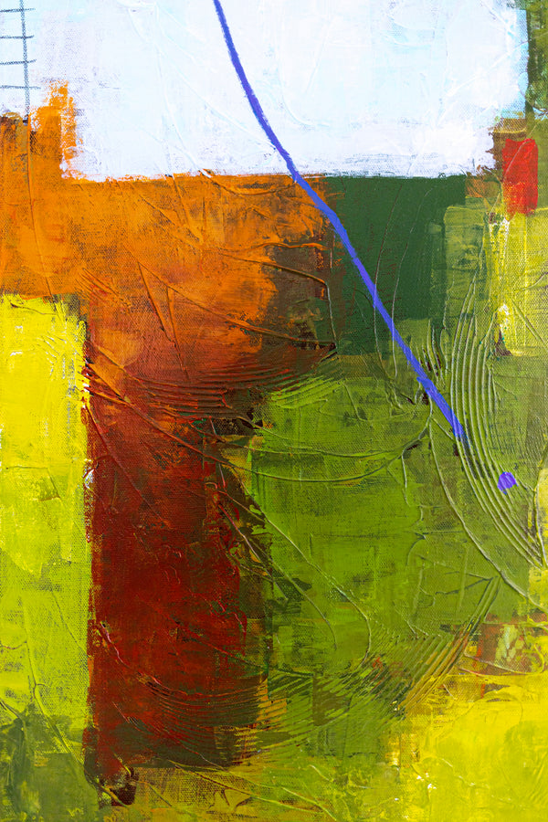 Contemporary Original Abstract Green Painting in Acrylic, Peaceful Modern Large Canvas Wall Art | Olive