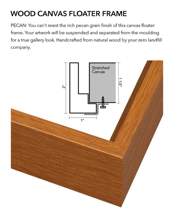 Wood - Pecan Canvas Floater Frame