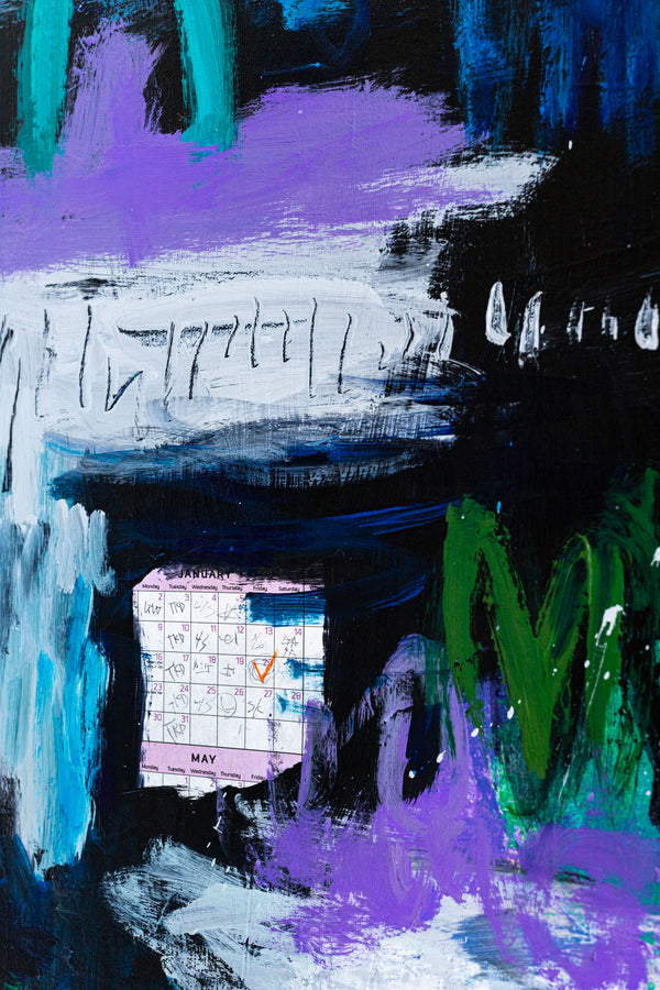 Large Original Abstract Art Sensuous Expression of Colors Modern Contemporary Painting | Rever (48"x48")