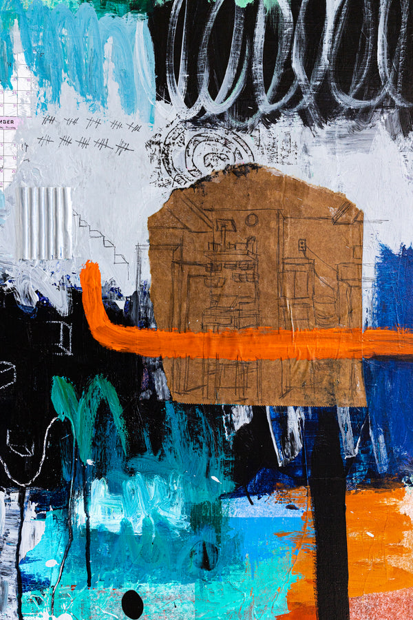 Large Original Abstract Art Sensuous Expression of Colors Modern Contemporary Painting | Rever (48"x48")