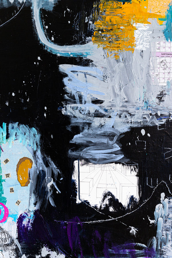 Large Original Abstract Art Sensuous Expression of Colors Modern Contemporary Painting | Rever (48"x48")