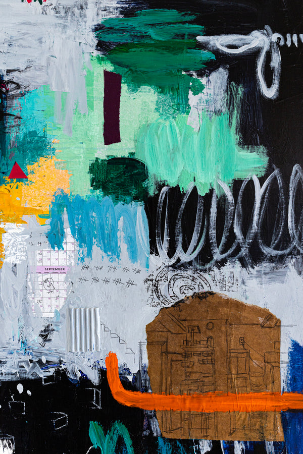 Large Original Abstract Art Sensuous Expression of Colors Modern Contemporary Painting | Rever (48"x48")