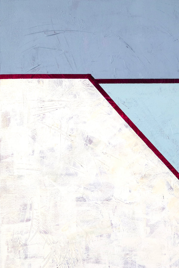 Geometric Original Abstract Acrylic Painting, Minimalist Modern Canvas Wall Art in Simplistic Composition | Room II