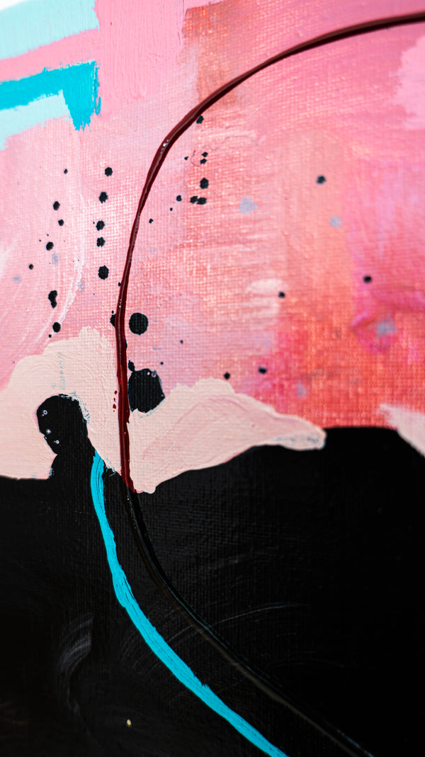 Abstract Painting Original, Expressionism in Modern Abstract Wall Art | Saeng seong (16"x16")