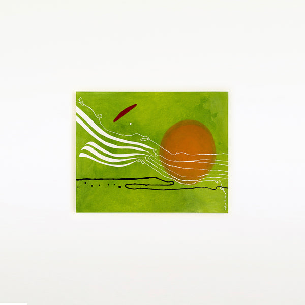 Tranquil Green Modern Abstract Original Painting, Canvas Wall Art Infused with Peaceful Minimalism | Scattered melody (50"x40")