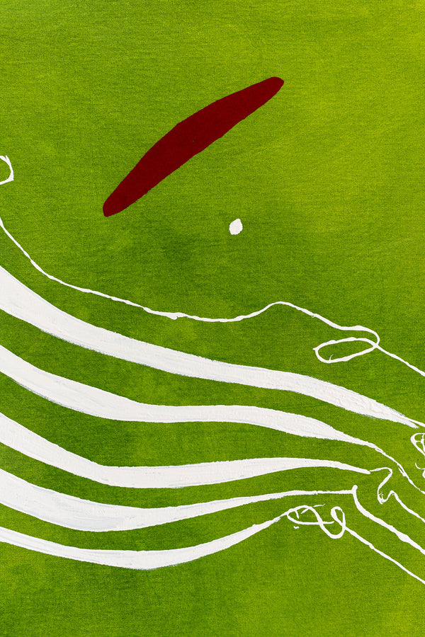 Tranquil Green Modern Abstract Original Painting, Canvas Wall Art Infused with Peaceful Minimalism | Scattered melody (50"x40")