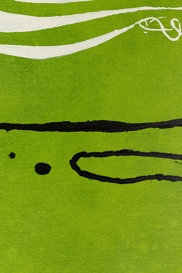 Tranquil Green Modern Abstract Original Painting, Canvas Wall Art Infused with Peaceful Minimalism | Scattered melody (50"x40")