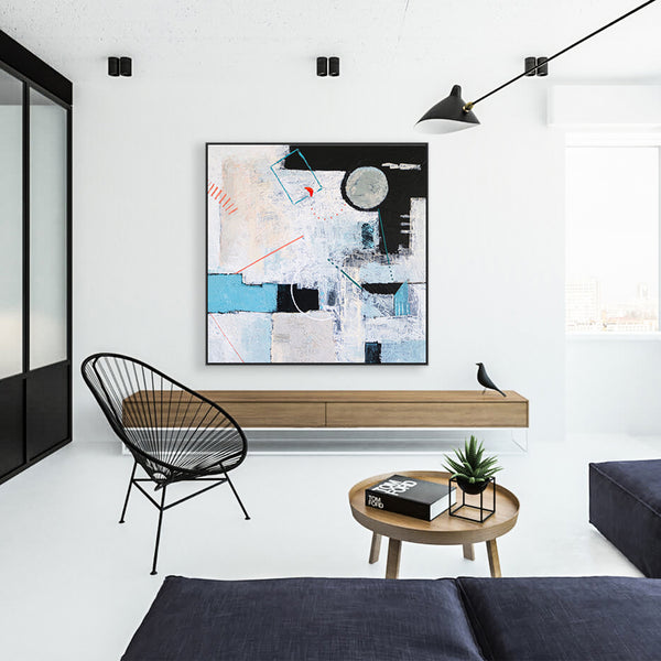 Romantic Symphony in Original Abstract Acrylic Painting, Modern Contemporary Large Canvas Wall Art | Serenade