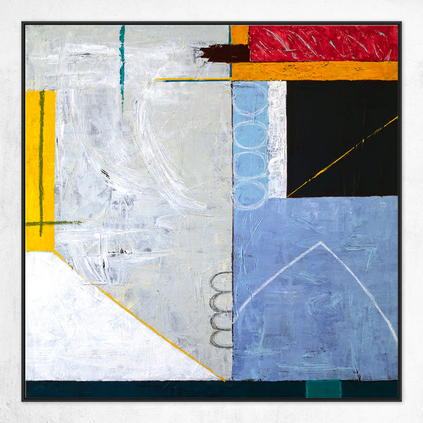 Geometric Abstract Original Acrylic Painting, Colorful Large Modern Wall Art for Contemporary Interiors | Shade