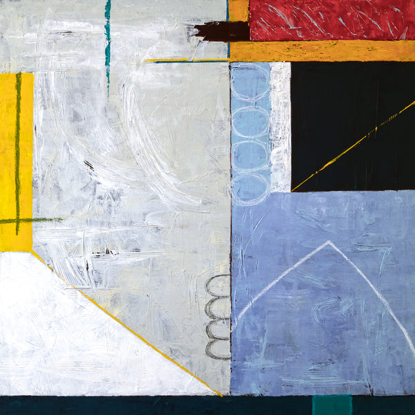 Geometric Abstract Original Acrylic Painting, Colorful Large Modern Wall Art for Contemporary Interiors | Shade