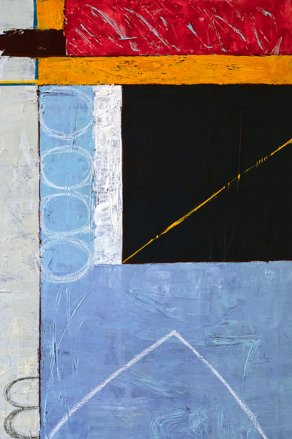 Geometric Abstract Original Acrylic Painting, Colorful Large Modern Wall Art for Contemporary Interiors | Shade