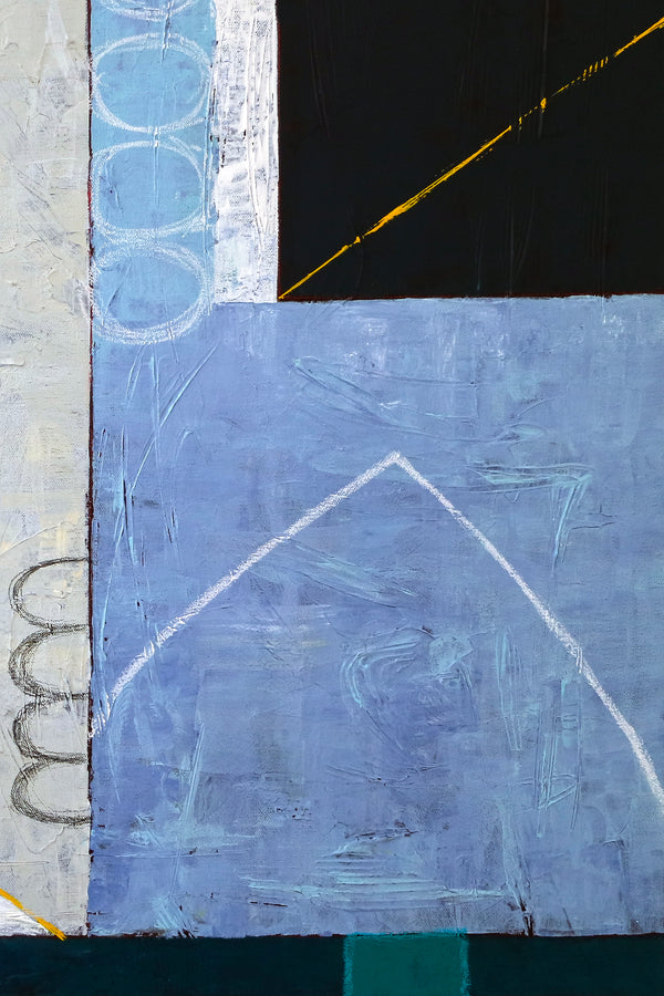 Geometric Abstract Original Acrylic Painting, Colorful Large Modern Wall Art for Contemporary Interiors | Shade