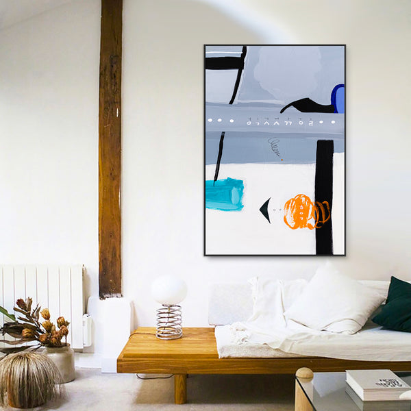 Original Acrylic Abstract Painting Reflecting Thought & Memory, Modern Canvas Art | Shall We Take a Break Here III