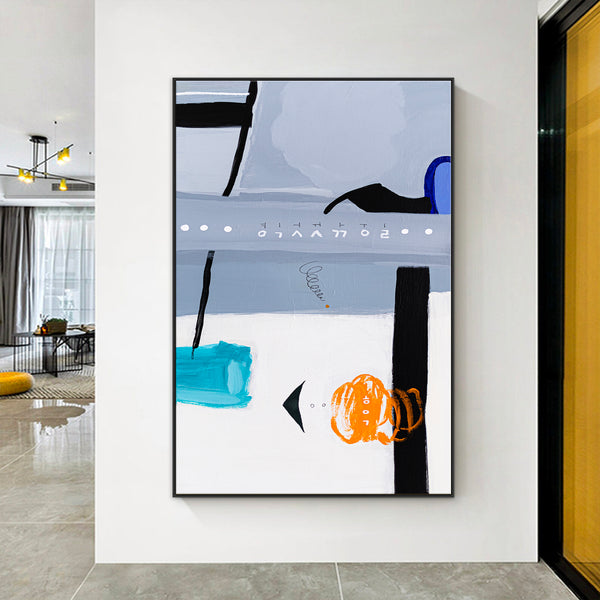 Original Acrylic Abstract Painting Reflecting Thought & Memory, Modern Canvas Art | Shall We Take a Break Here III