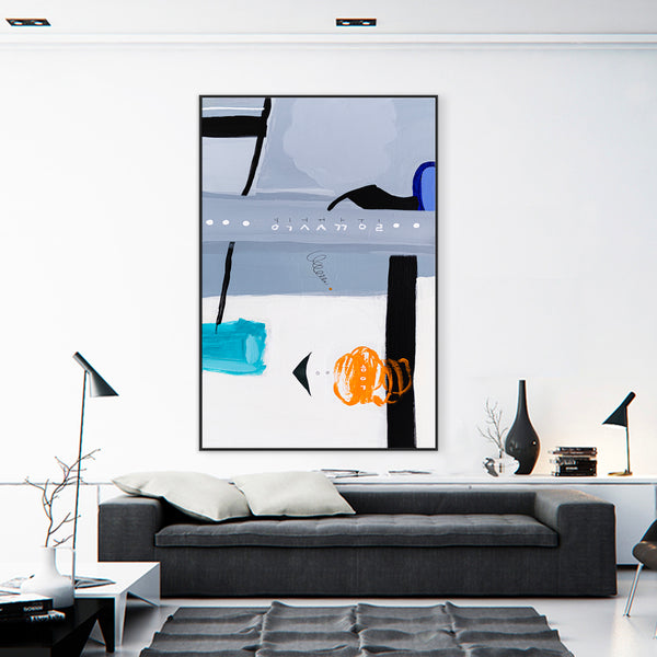 Original Acrylic Abstract Painting Reflecting Thought & Memory, Modern Canvas Art | Shall We Take a Break Here III