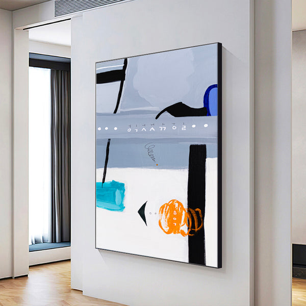 Original Acrylic Abstract Painting Reflecting Thought & Memory, Modern Canvas Art | Shall We Take a Break Here III