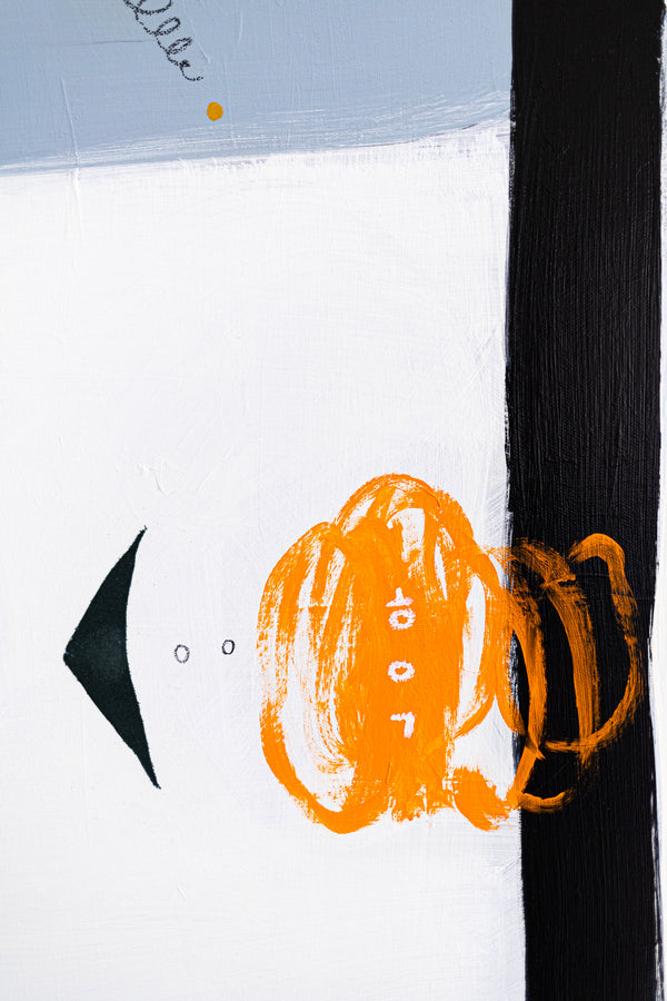 Original Acrylic Abstract Painting Reflecting Thought & Memory, Modern Canvas Art | Shall We Take a Break Here III