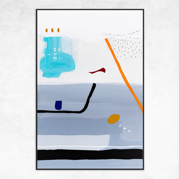 Original Acrylic Abstract Painting Reflecting Thought & Memory, Modern Canvas Art | Shall We Take a Break Here II