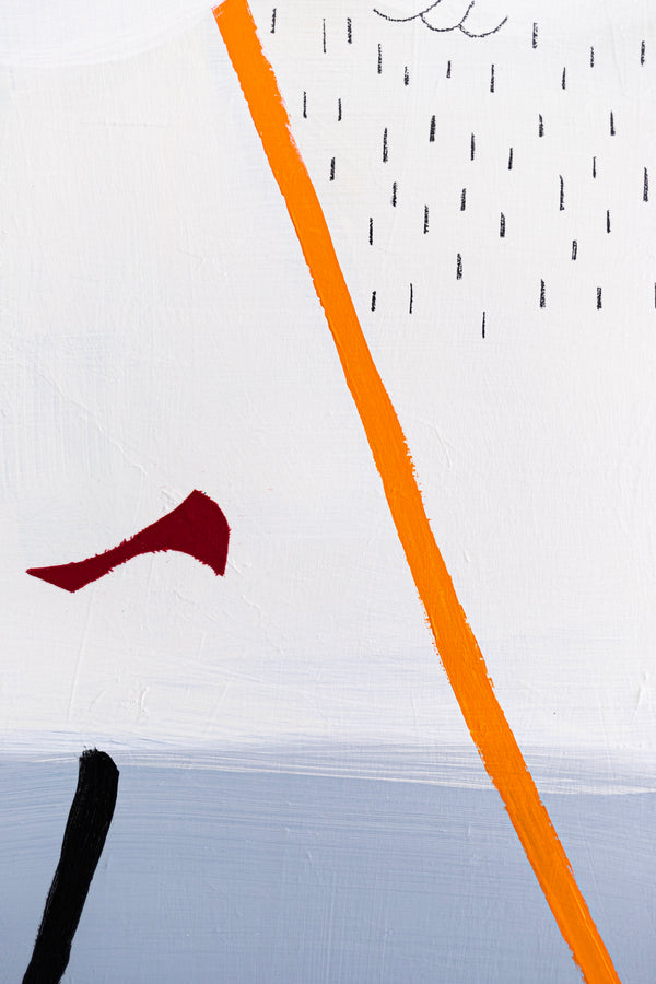 Original Acrylic Abstract Painting Reflecting Thought & Memory, Modern Canvas Art | Shall We Take a Break Here II