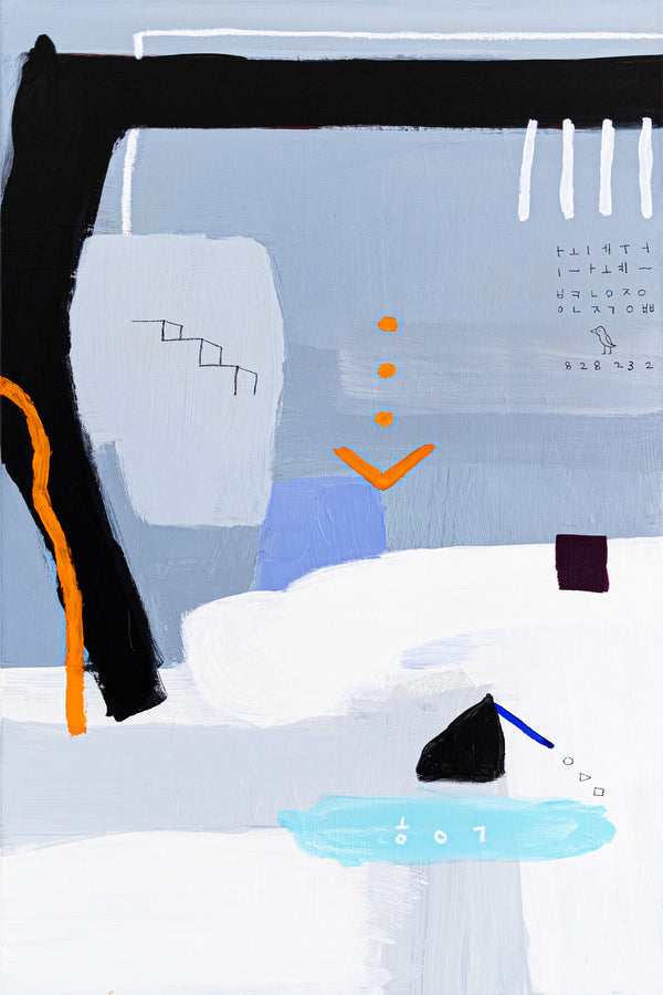 Original Acrylic Abstract Painting Reflecting Thoughts & Memories, Modern Canvas Art | Shall We Take a Break Here I