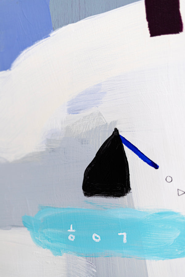 Original Acrylic Abstract Painting Reflecting Thoughts & Memories, Modern Canvas Art | Shall We Take a Break Here I