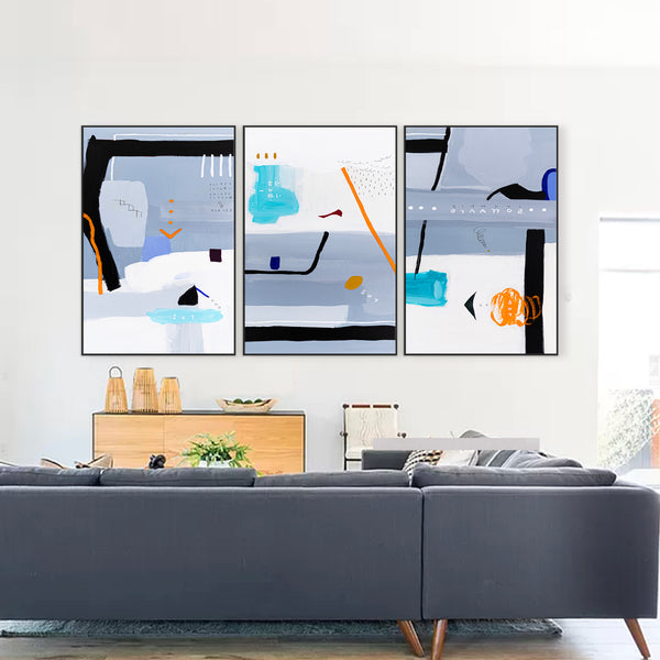 3 Set of Original Acrylic Abstract Painting Reflecting Thought & Memory | Shall We Take a Break Here (3 Set)