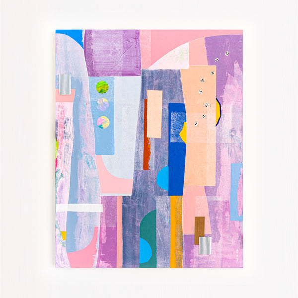 Extra Large Abstract Painting with Mixed Media, Contemporary Style Modern Canvas Wall Art | Sigan Sai (48"x60")