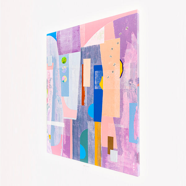 Extra Large Abstract Painting with Mixed Media, Contemporary Style Modern Canvas Wall Art | Sigan Sai (48"x60")