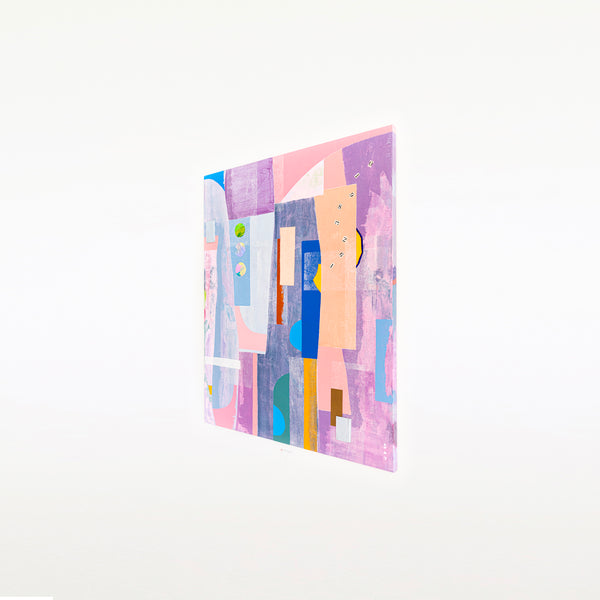 Extra Large Abstract Painting with Mixed Media, Contemporary Style Modern Canvas Wall Art | Sigan Sai (48"x60")