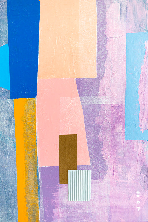 Extra Large Abstract Painting with Mixed Media, Contemporary Style Modern Canvas Wall Art | Sigan Sai (48"x60")