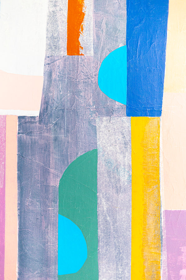 Extra Large Abstract Painting with Mixed Media, Contemporary Style Modern Canvas Wall Art | Sigan Sai (48"x60")