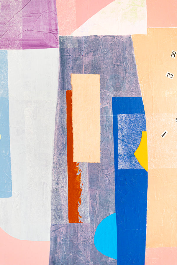 Extra Large Abstract Painting with Mixed Media, Contemporary Style Modern Canvas Wall Art | Sigan Sai (48"x60")