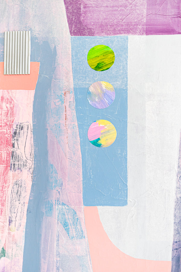 Extra Large Abstract Painting with Mixed Media, Contemporary Style Modern Canvas Wall Art | Sigan Sai (48"x60")